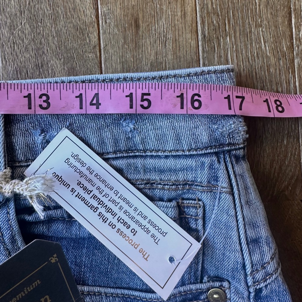 Democracy Ab Solution Skyrise Wide Leg Jeans Womens 12 High Rise Distressed Blue - Picture 4 of 7